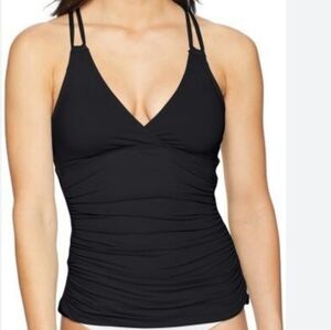 La Blanca Vneck Tankini Swim Top